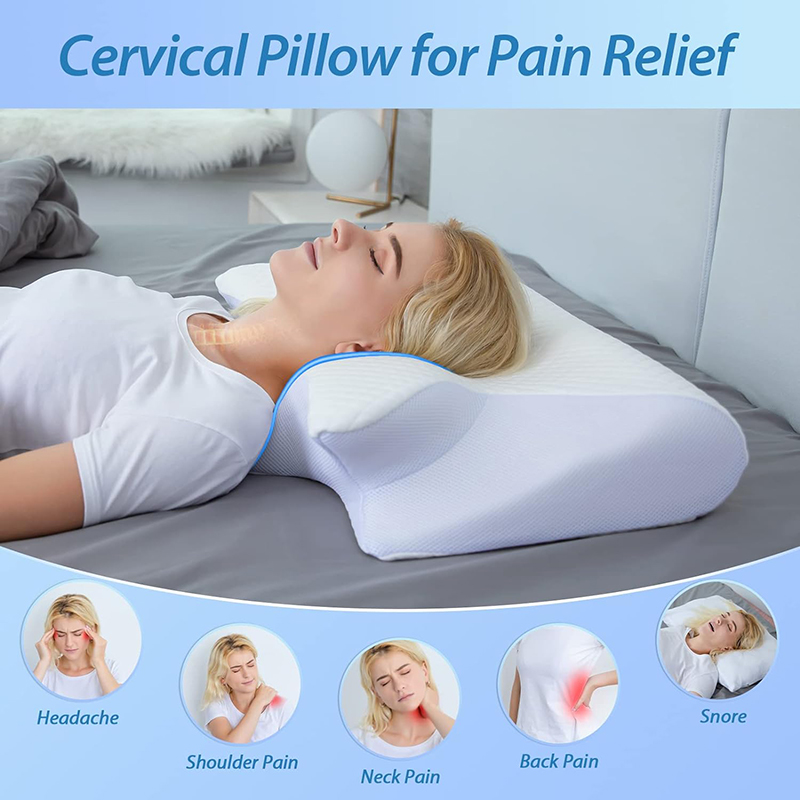 Anti Snore Contour Pillow - وسادة عنق جديدة من الفوم الذاكر