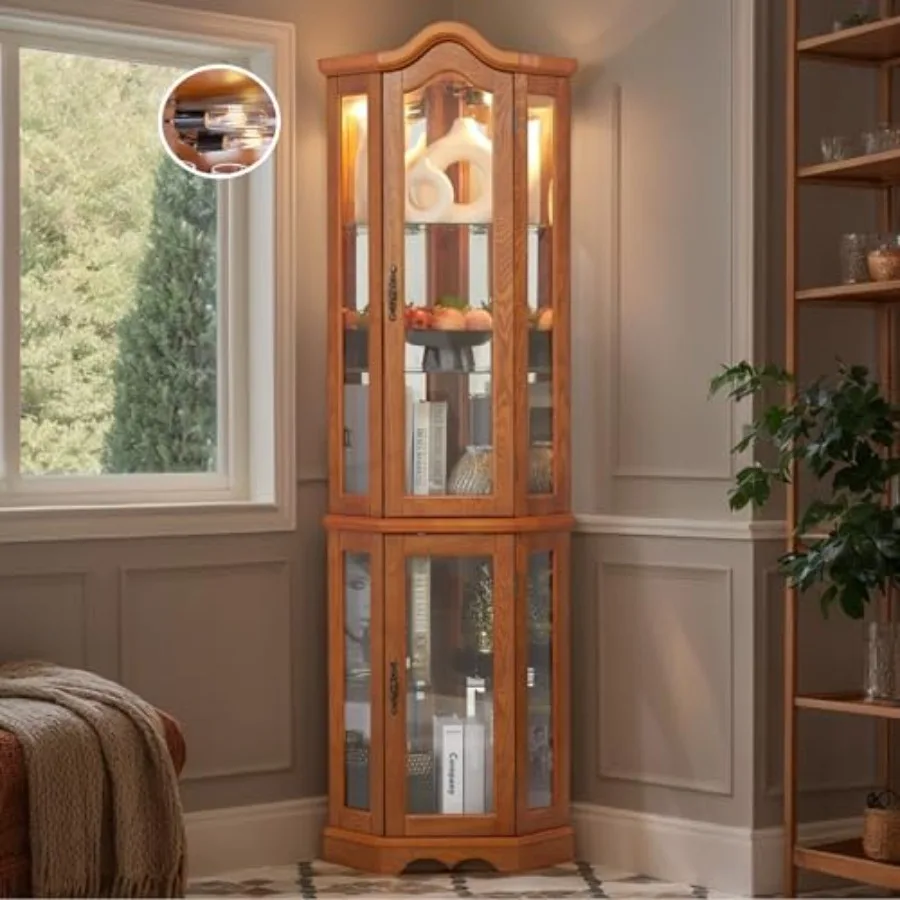 Storage & Organization - خزانة زاوية لعرض المشروبات والخمور في