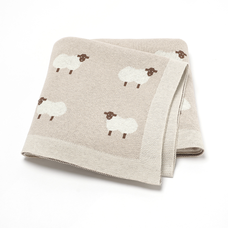Muslin Cotton Bedspread - لطيف الأغنام طباعة الشاش الوليد طفل