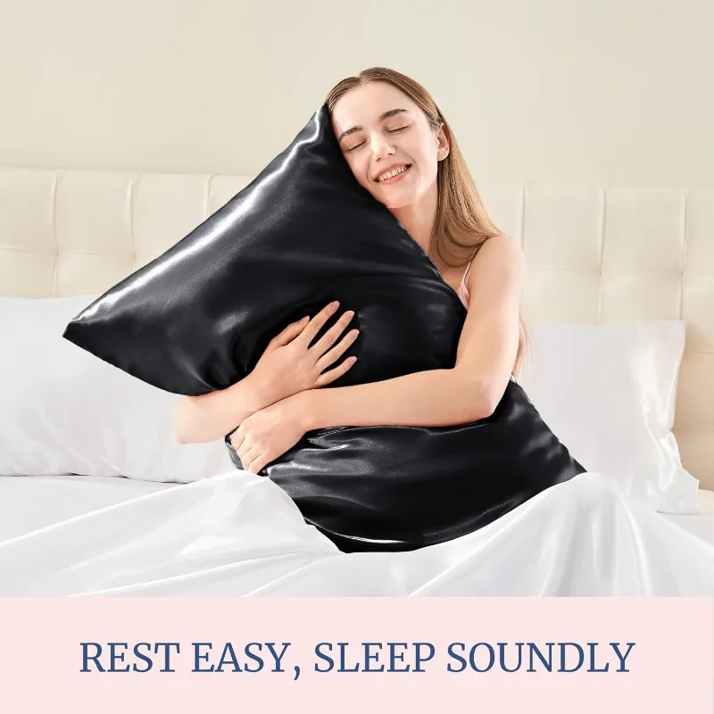 قطعة واحدة أو قطعتان من أغطية  - مراجعة Satin Silk Pillowcase Hair Skin وسعره