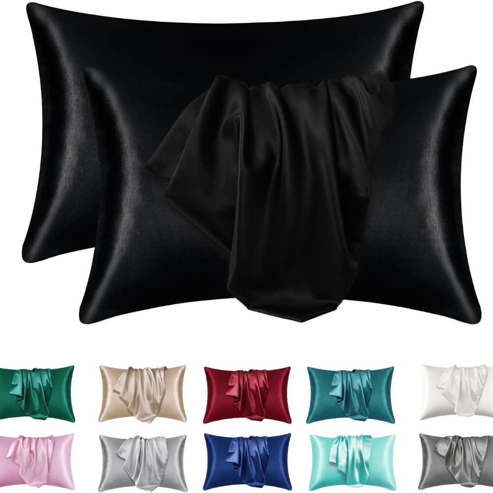 غطاء وسادة من الساتان الحريري  - مراجعة Satin Silk Pillowcase Hair Skin وسعره