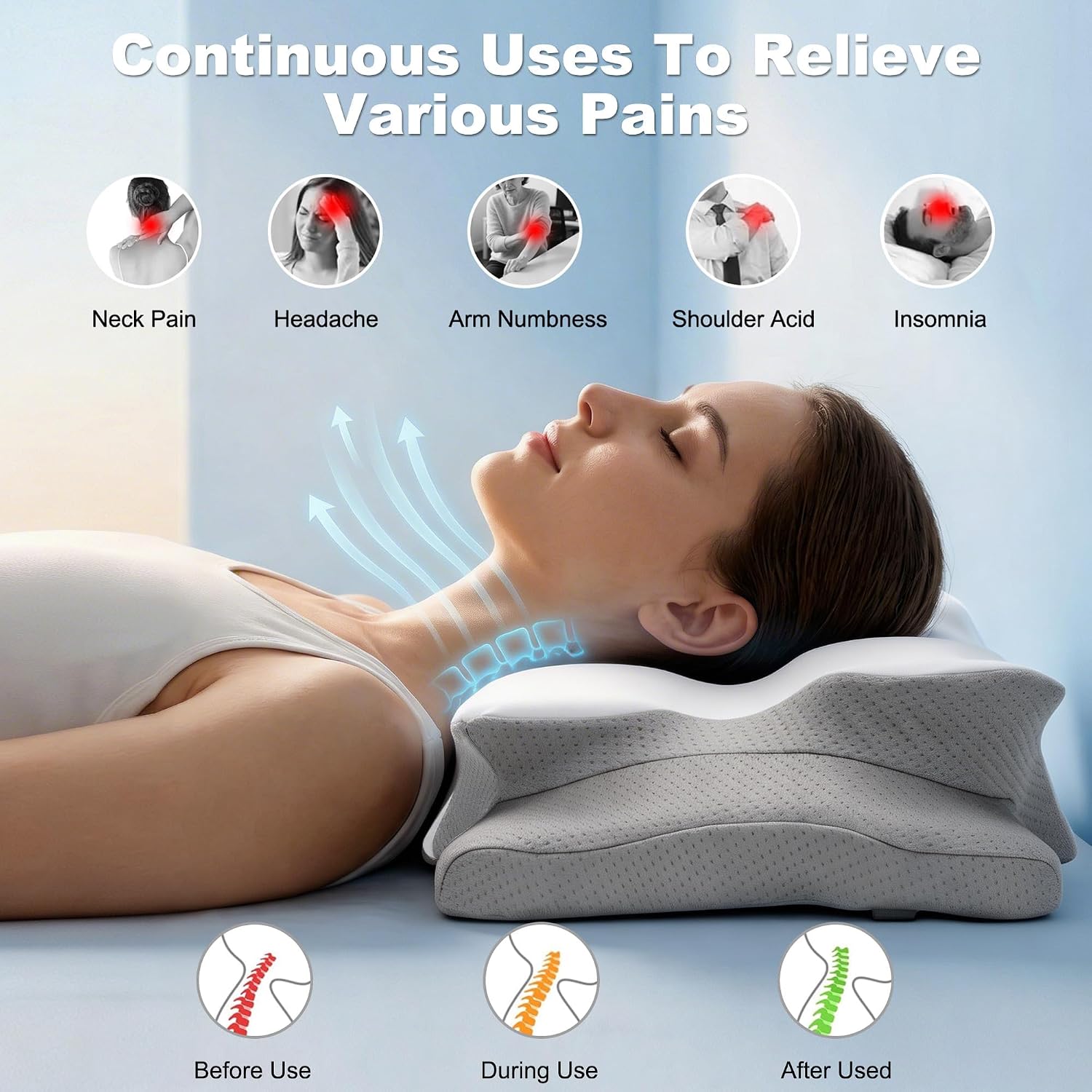 وسادة عنق طبية لتخفيف الألم، و - مراجعة Memory Foam Orthopedic Pillow Neck Pain وسعره