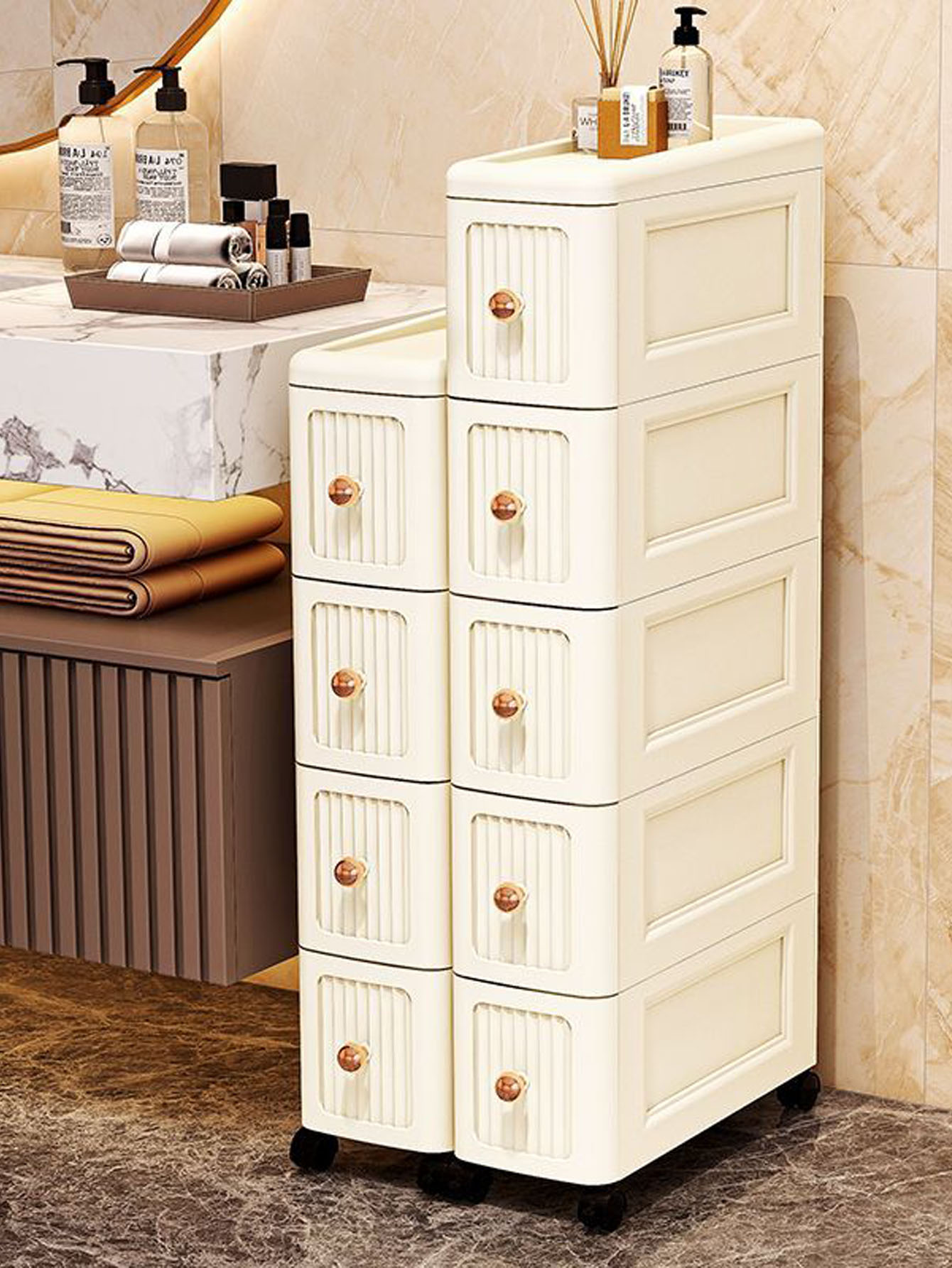 خزانة تخزين بفتحة واسعة 15 سم  - مراجعة Storage & Organization وسعره
