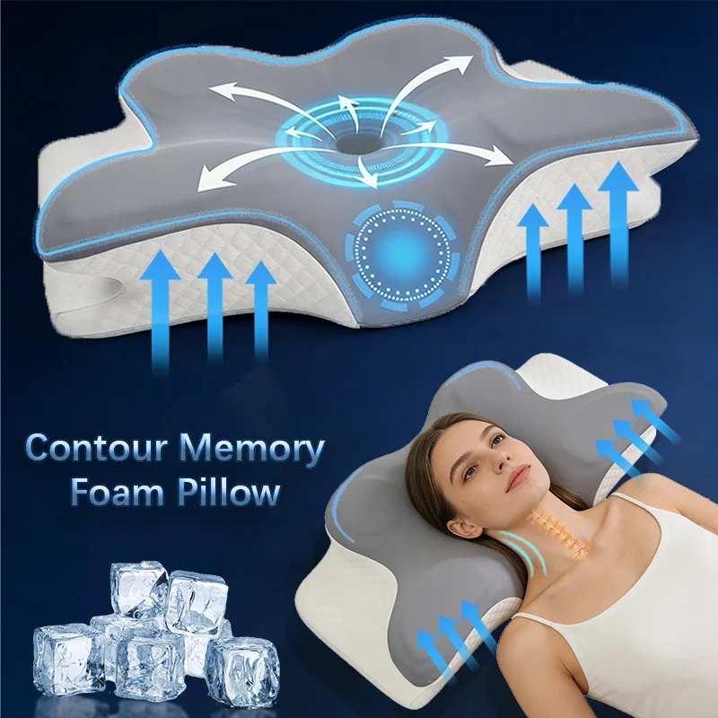 وسادة من الفوم الميموري، وسادة - مراجعة Memory Foam Orthopedic Pillow Neck Pain وسعره