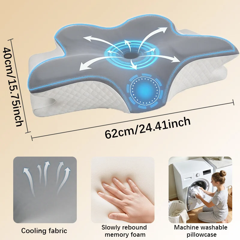 وسادة من الفوم الميموري، وسادة - مراجعة Memory Foam Orthopedic Pillow Neck Pain وسعره