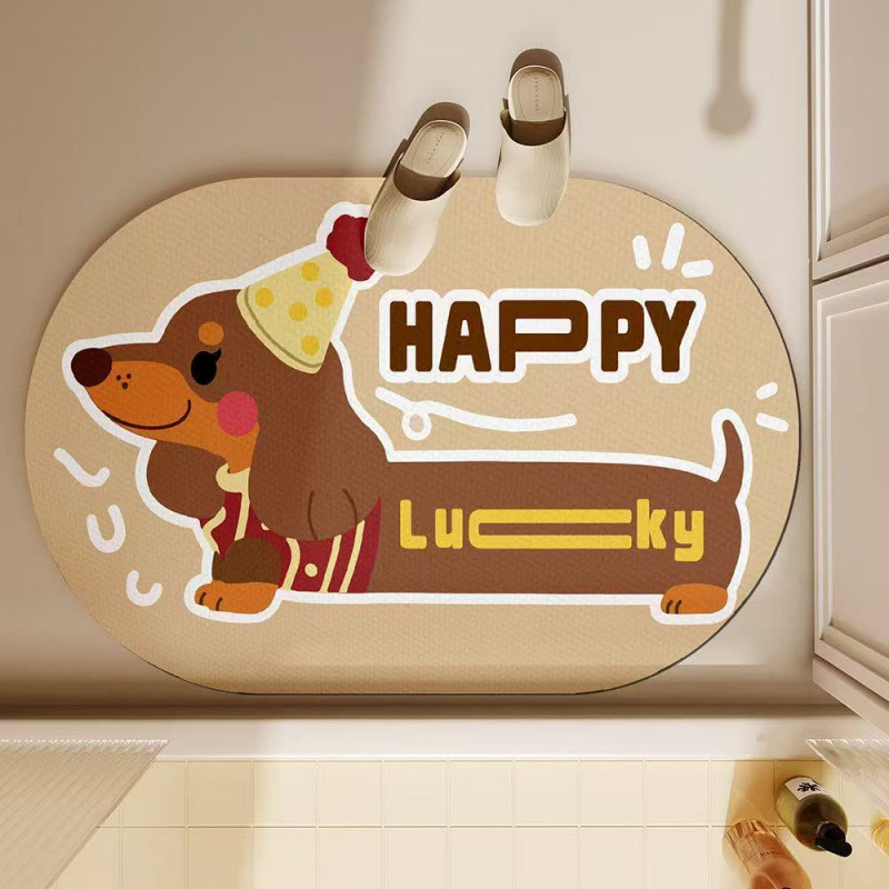 سجادة حمام لطيفة على شكل كلب د - مراجعة Quick Dry Diatomite Bath Mat وسعره