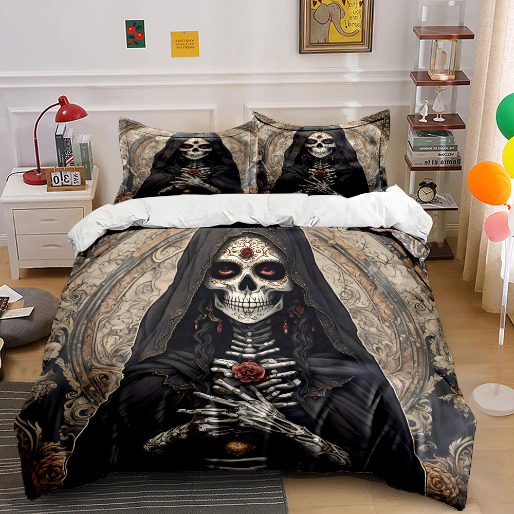طقم غطاء لحاف بنمط دارك ديث سا - مراجعة Duvet Cover Sets With Zipper وسعره
